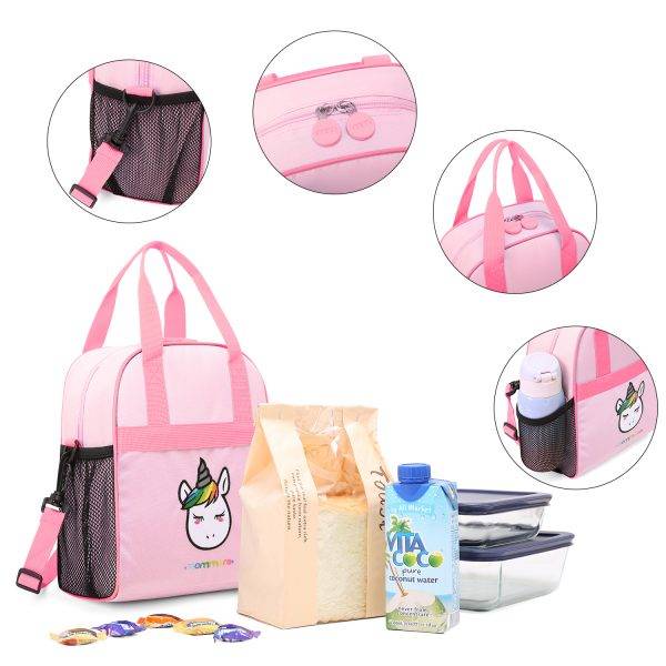 Детский Набор Рюкзак и Сумка для завтраков Mommore Unicorn Розовый