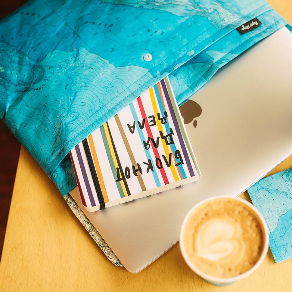 Чехол для MacBook 13" Paper Ninja Карта Мира S