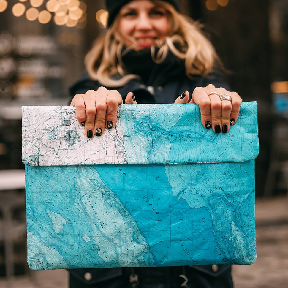 Чехол для MacBook 13" Paper Ninja Карта Мира S