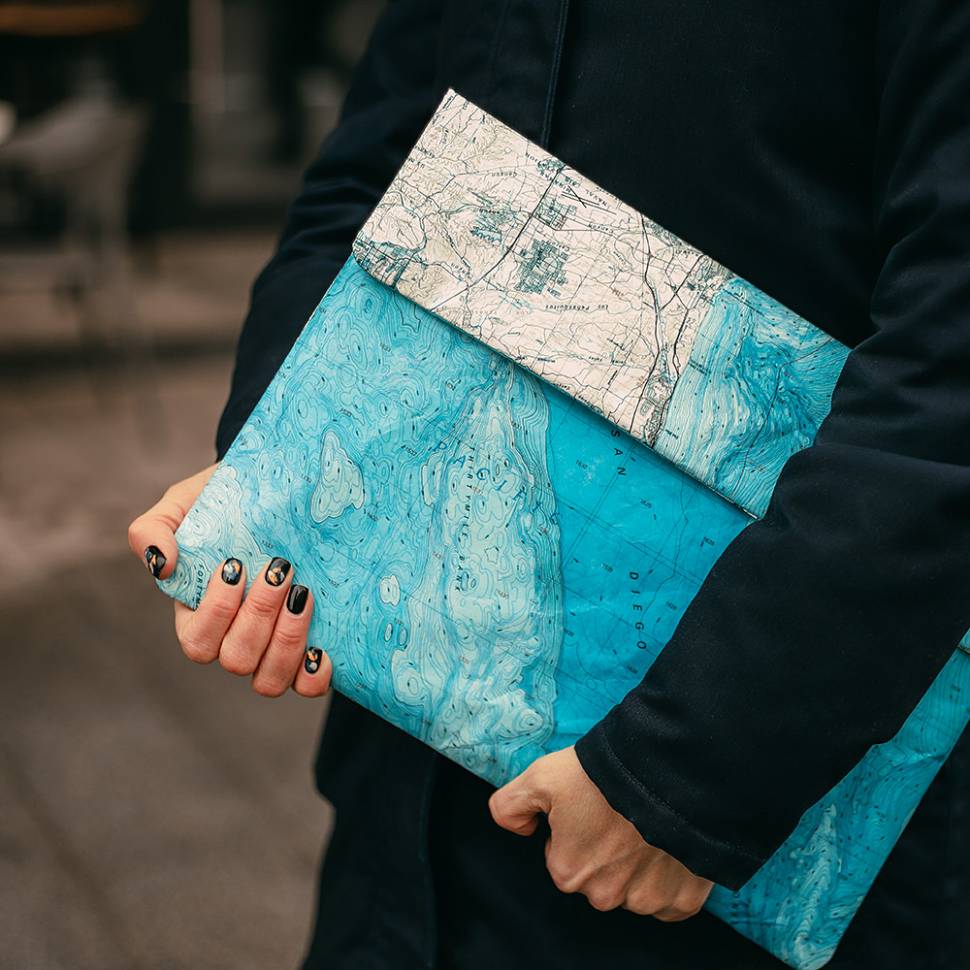 Чехол для MacBook 13" Paper Ninja Карта Мира S