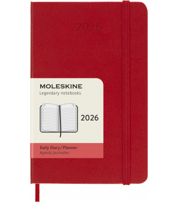 Середній Щотижневик Moleskine 2026 Червоний Мякий