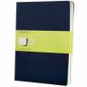 Большая тетрадь (3 шт) Moleskine Cahier синяя Чистые листы