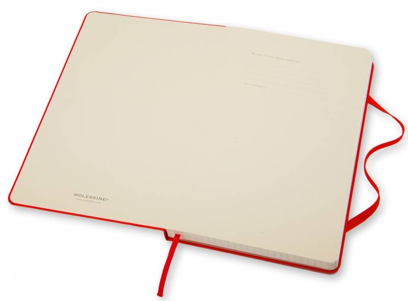 Средний блокнот Moleskine Classic Твердая обложка Красный Клетка