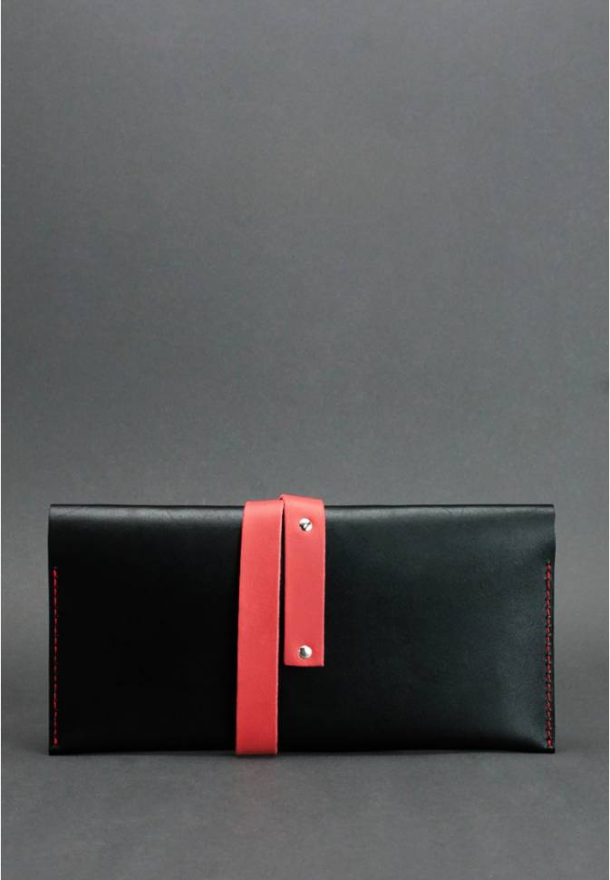 Кожаный дорожный кейс BlankNote Графит Клубника