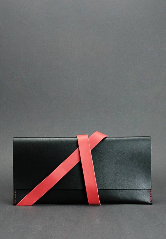 Кожаный дорожный кейс BlankNote Графит Клубника