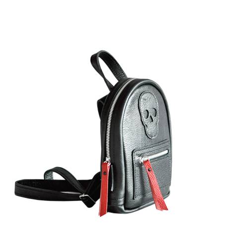 Рюкзак из кожи JIZUZ Baby Sport Skull Black