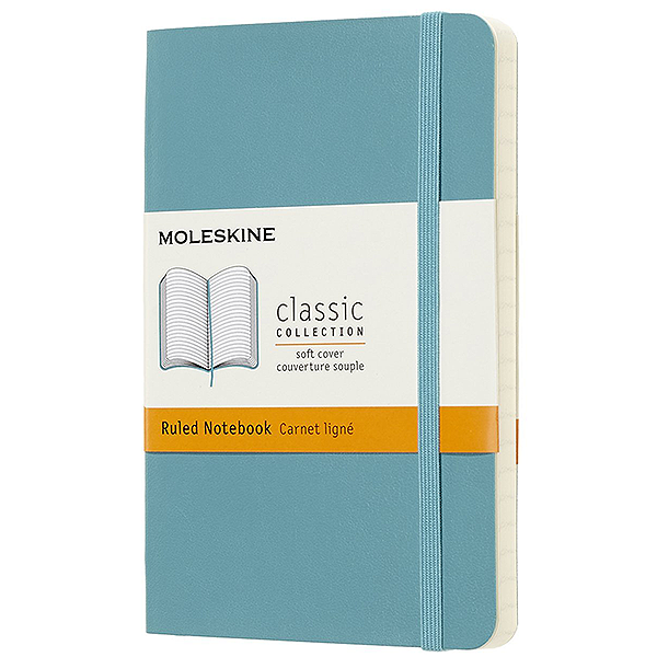 Кишеньковий блокнот Moleskine Classic М&#39;яка обкладинка Океанський синій Лінія