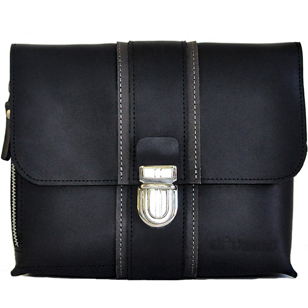 Кожаная женская сумка AV2 Черная (B650)