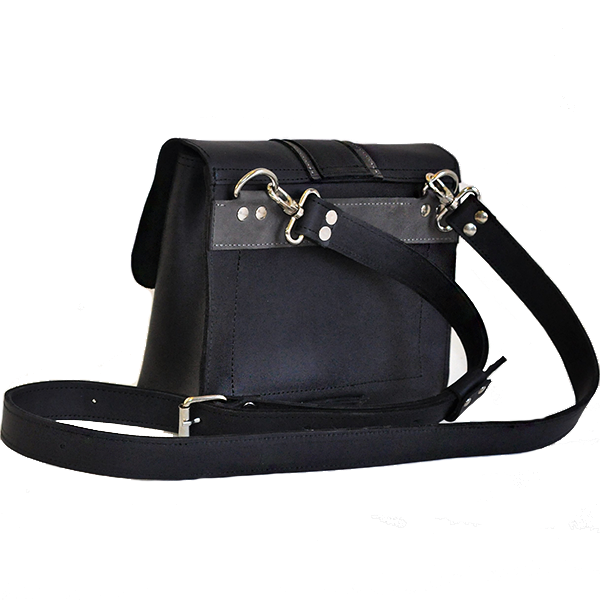 Кожаная женская сумка AV2 Черная (B650)