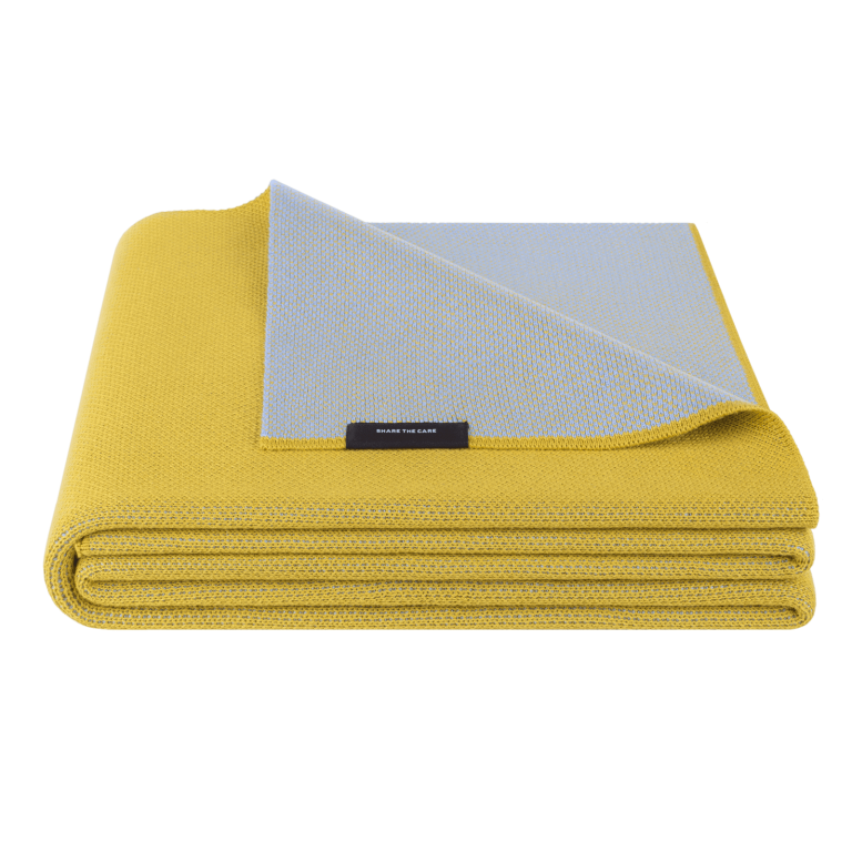 Плед из хлопка Woolkrafts Mimoza/ Blue 140х200 см