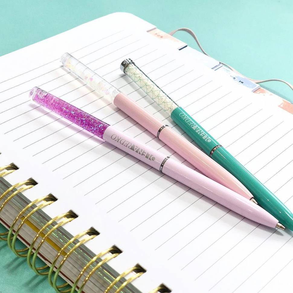 Ручка шариковая с блёстками Mermaid Olena Redko