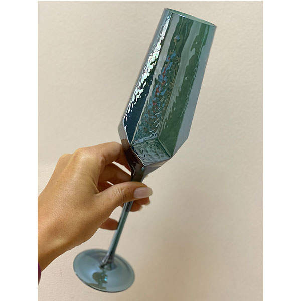 Келих для шампанського Дзеркальна бірюза 200 мл