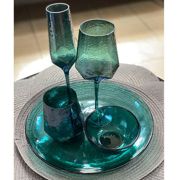 Келих для шампанського Дзеркальна бірюза 200 мл