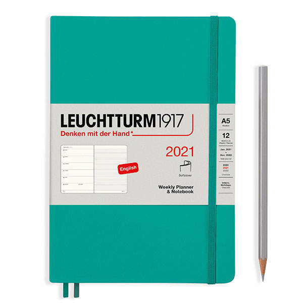 Средний Еженедельник с Заметками Leuchtturm1917 Мягкий Изумрудный 2021