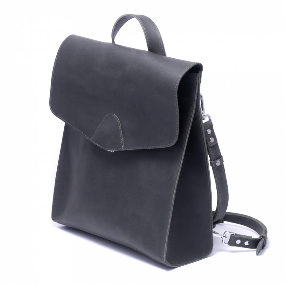 Шкіряна сумка-рюкзак Dekey Сіра