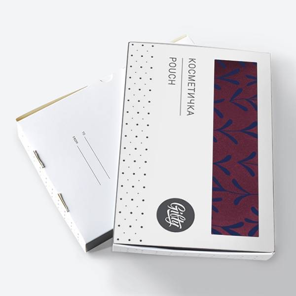 Косметичка текстильная Gifty Blue Leaves