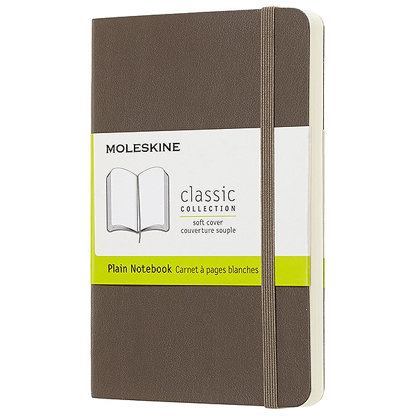 Кишеньковий блокнот Moleskine Classic М&#39;яка обкладинка Коричневий Чисті аркуші