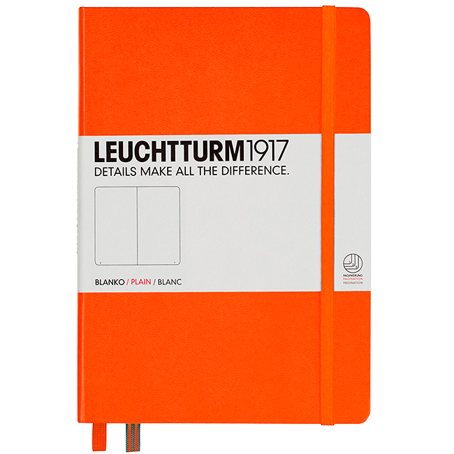 Блокнот Leuchtturm1917 Средний Оранжевый Чистые листы (342936)