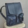 Кожаный женский рюкзак AV2 Черный (P506)