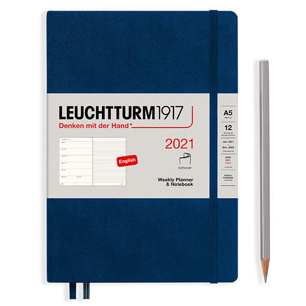 Средний Еженедельник с Заметками Leuchtturm1917 Мягкий Темно-синий 2021