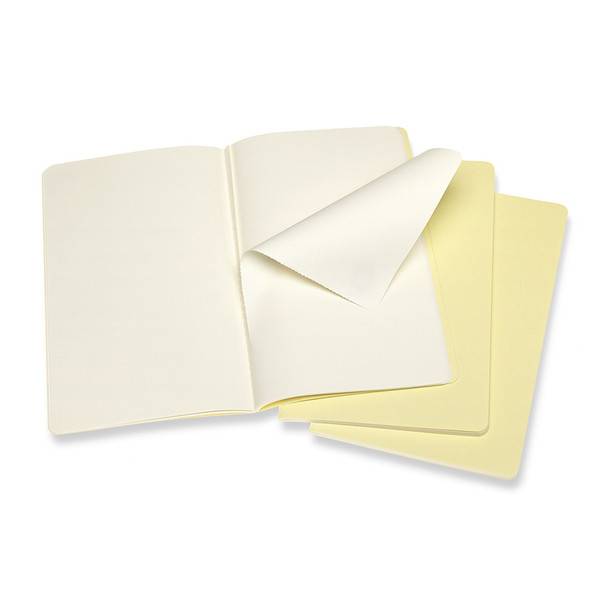 Средний Блокнот Moleskine Cahier (3 шт) Чистые Листы Нежный Желтый