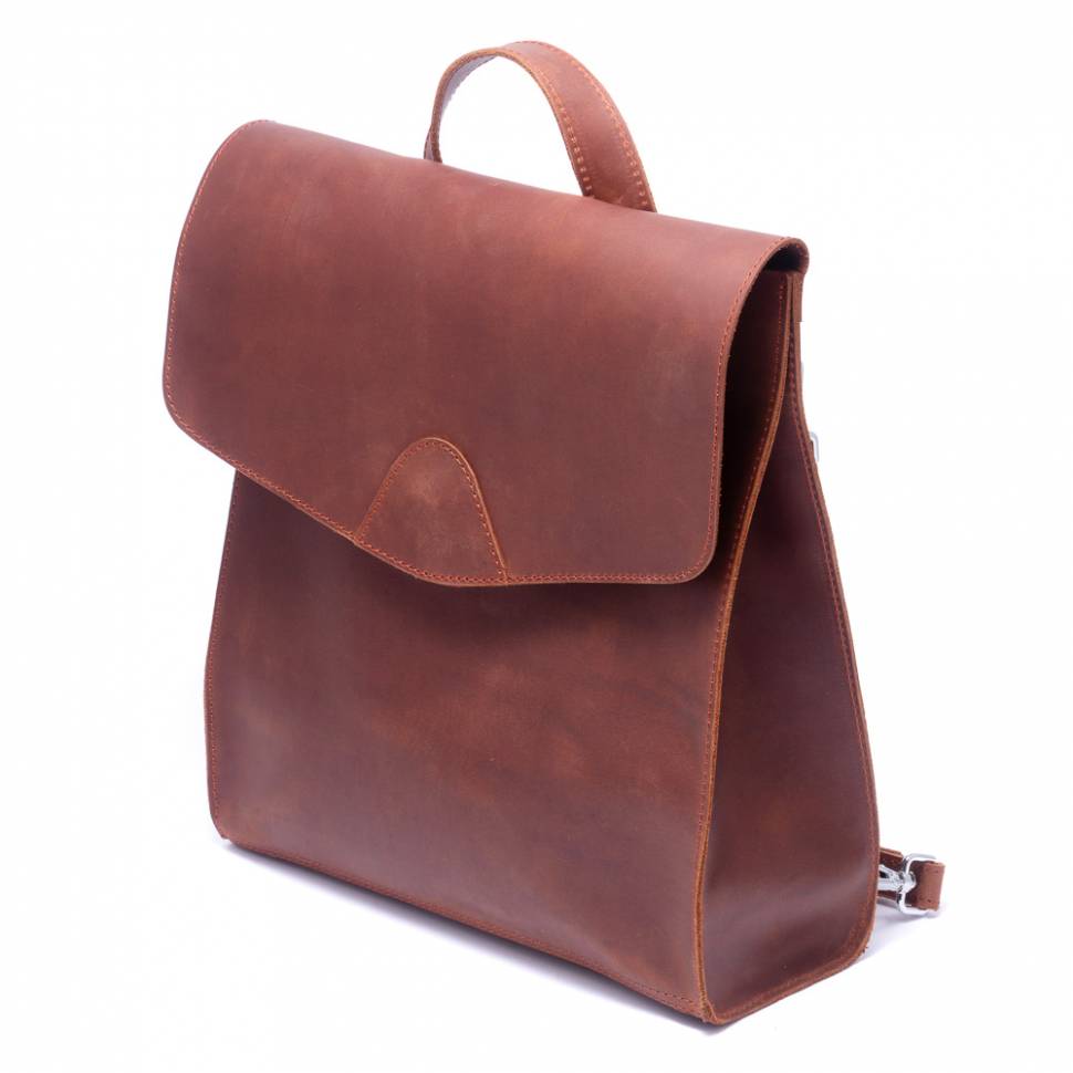 Шкіряна cумка-рюкзак Dekey Коньяк