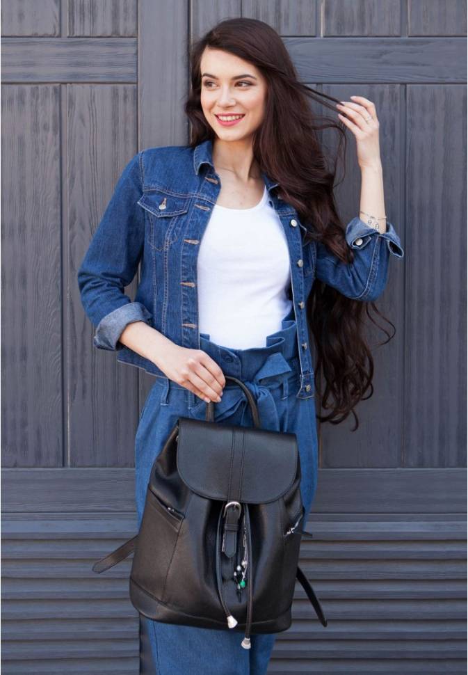 Рюкзак зі шкіри BlankNote Олсен Онікс