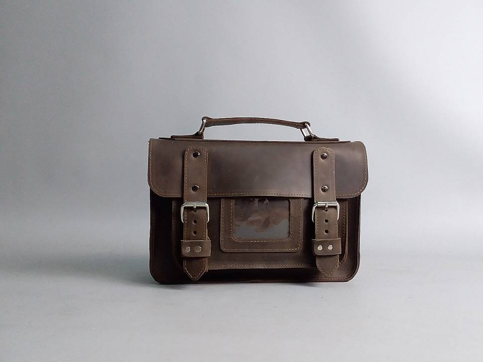 Шкіряна жіноча сумка AV2 Коричнева (B305)