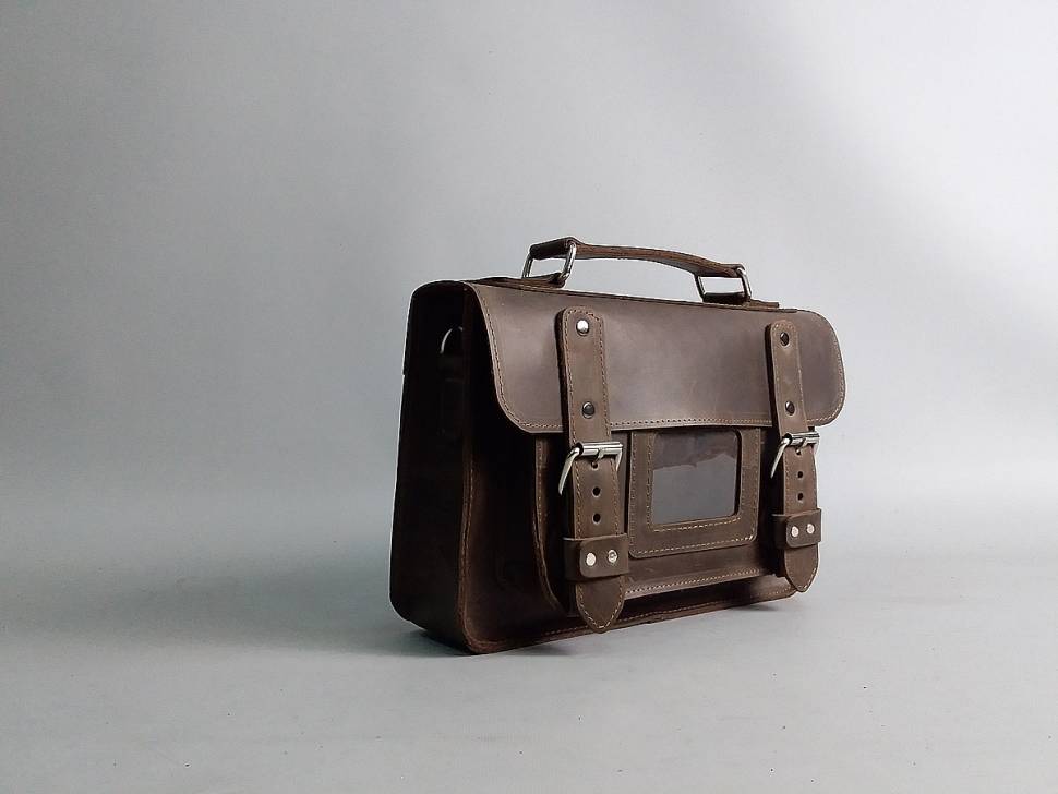 Шкіряна жіноча сумка AV2 Коричнева (B305)