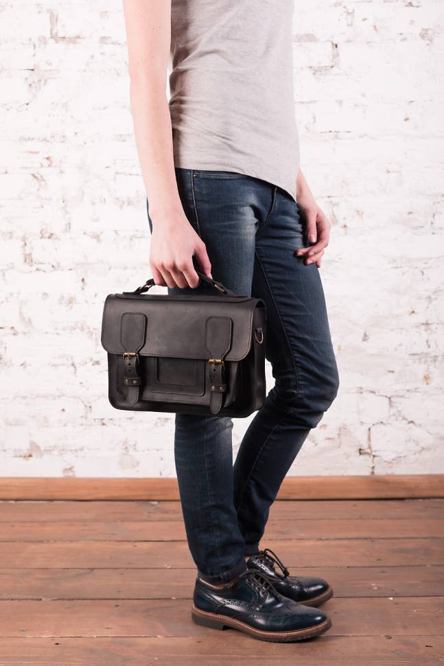 Шкіряна жіноча сумка AV2 Коричнева (B305)