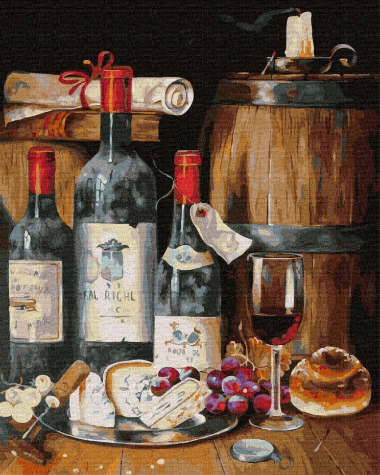Картина за номерами Витримане вино 40x50 см