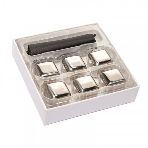 Набір сталевих каменів для віскі (6 шт)