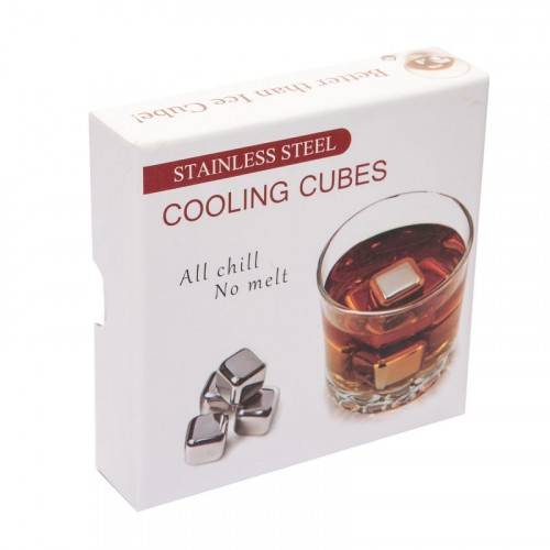 Набір сталевих каменів для віскі (6 шт)