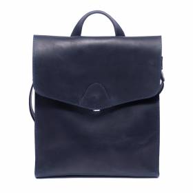 Кожаная сумка-рюкзак Dekey Синяя