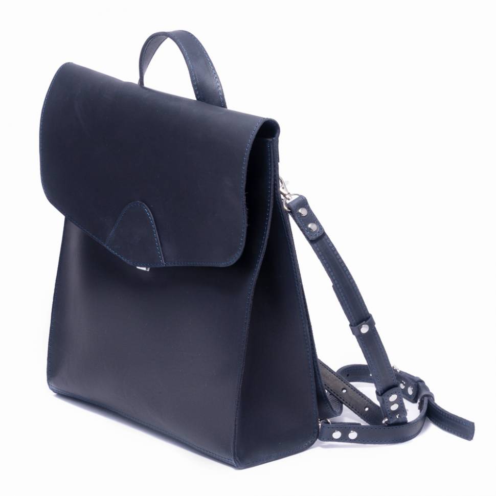 Шкіряна сумка-рюкзак Dekey Синя