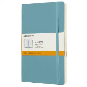 Средний блокнот Moleskine Classic Мягкая обложка Океанский синий Линия