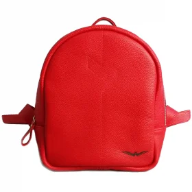 Шкіряний жіночий рюкзак AV2 Червоний (P530)
