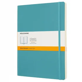 Большой блокнот Moleskine Classic Мягкая обложка Океанский синий Линия