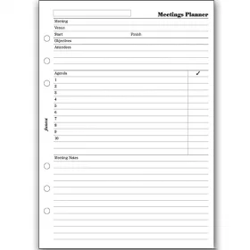 Бланки План наради Filofax A5 White (341315)