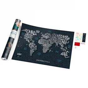 Скретч карта мира Travel Map LETTERS World