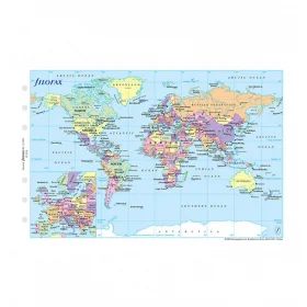 Карта мира Filofax A5 (341904)