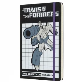 Середній блокнот Moleskine Transformers Мегатрон Чорний Лінія