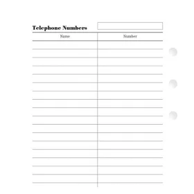 Бланки Имена и телефони Filofax Pocket White (210207)