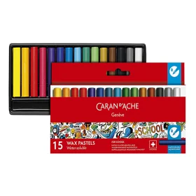 Пастель воскова Water-soluble Caran d&#39;Ache School Line 15 кольорів
