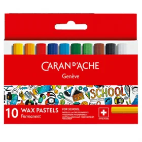 Пастель восковая Permanent Caran d'Ache School Line 10 цветов