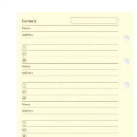 Бланки Імена Адреси Телефони Факси Е-mail Filofax Personal Сotton Сream (130253)