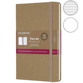 Средний блокнот Moleskine Two-Go Бежевый Линия/Чистые листы