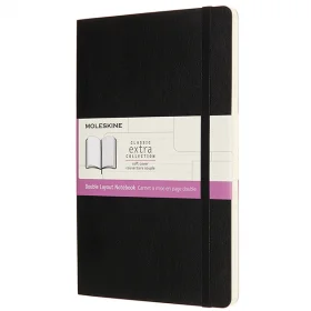 Средний Блокнот Moleskine Classic Extra Мягкая Обложка Линия-Чистые листы Черный