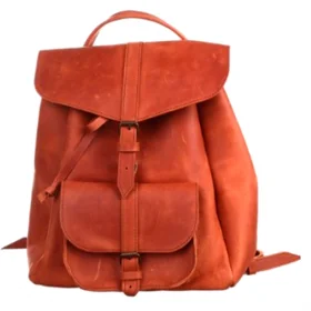Кожаный женский рюкзак Dekey Classic Рыжий