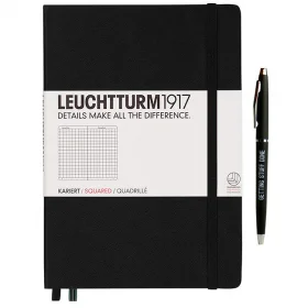 Блокнот Leuchtturm1917 Середній Чорний Клітка (315928)